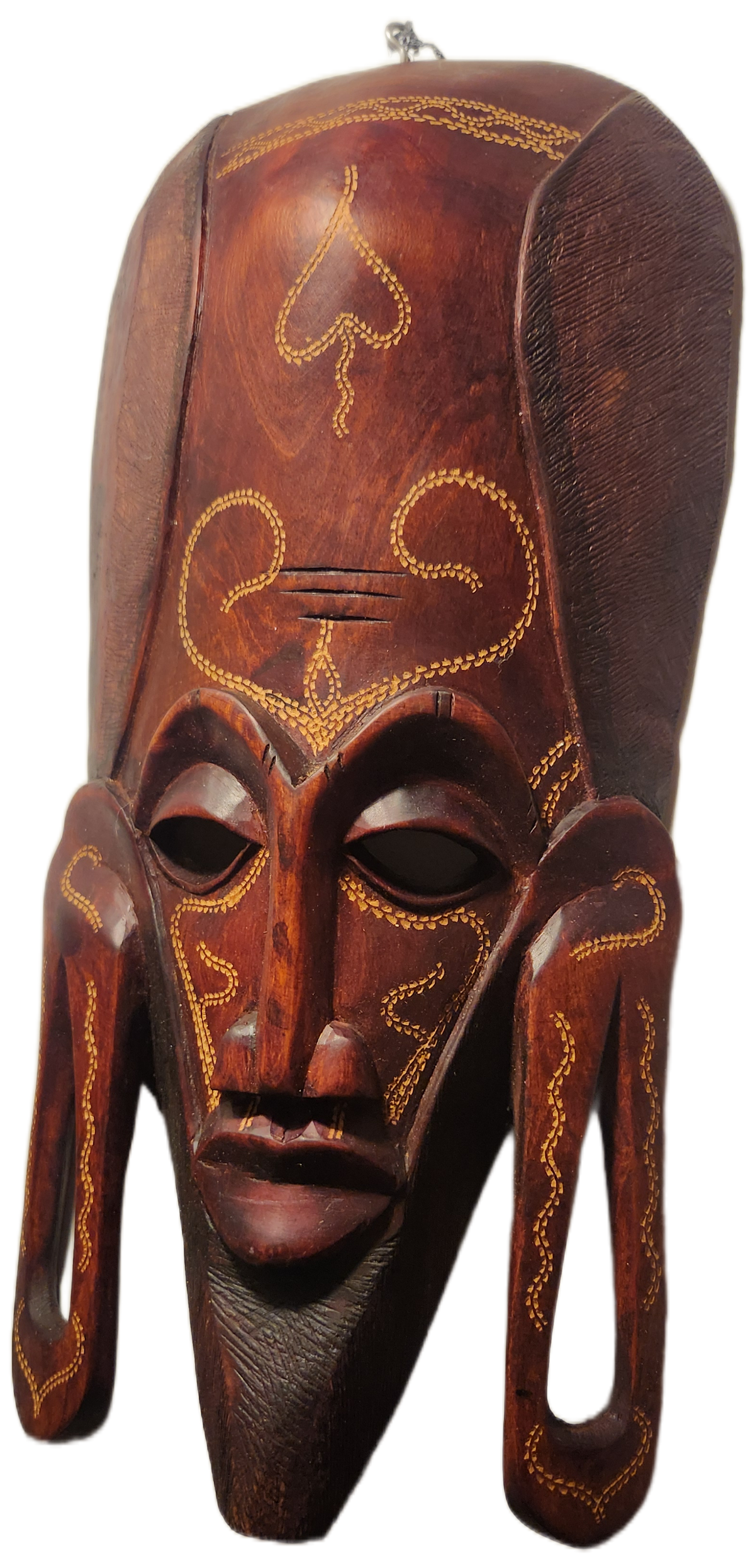 Long ear wooden mask