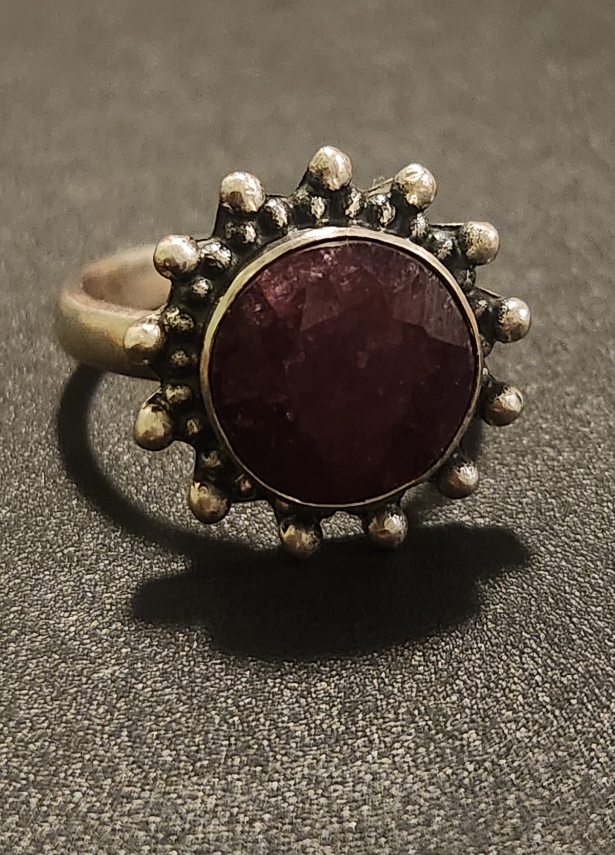 Dark red sterling sterling silver