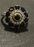 Ring dark blue Sterling silver