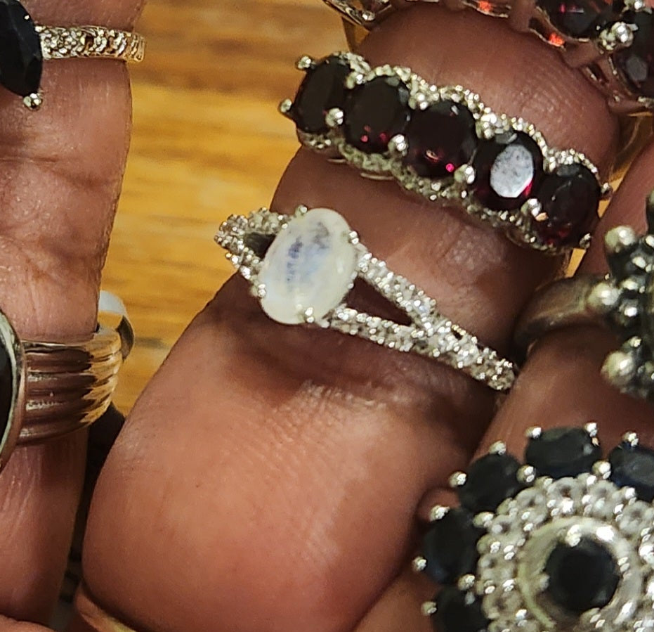 Moonstone sterling silver