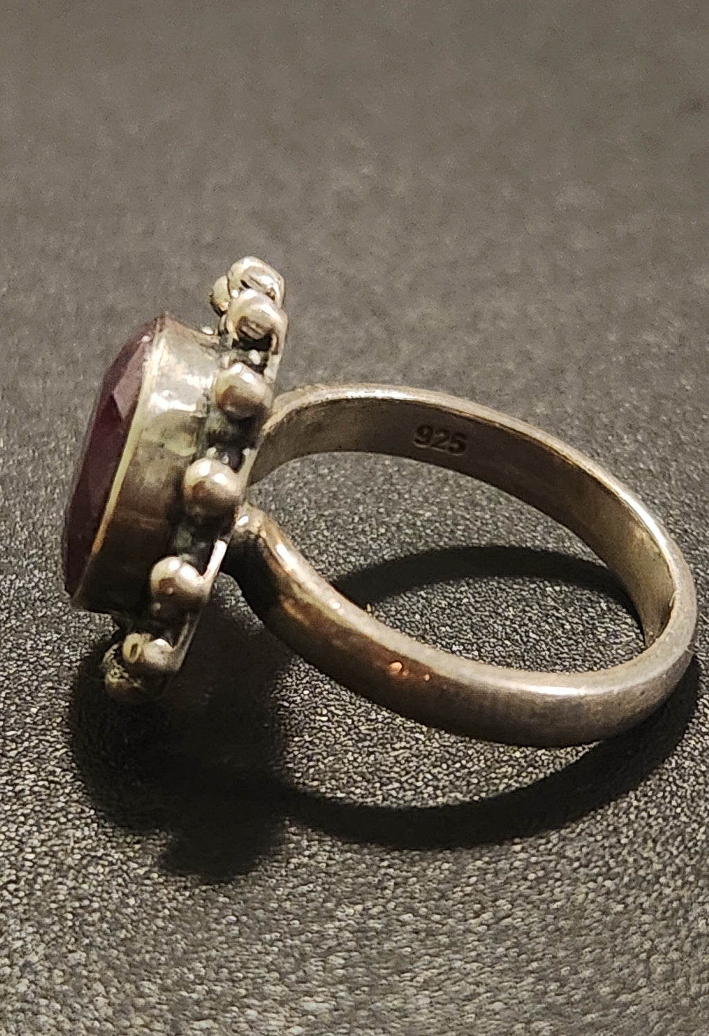 Dark red sterling sterling silver