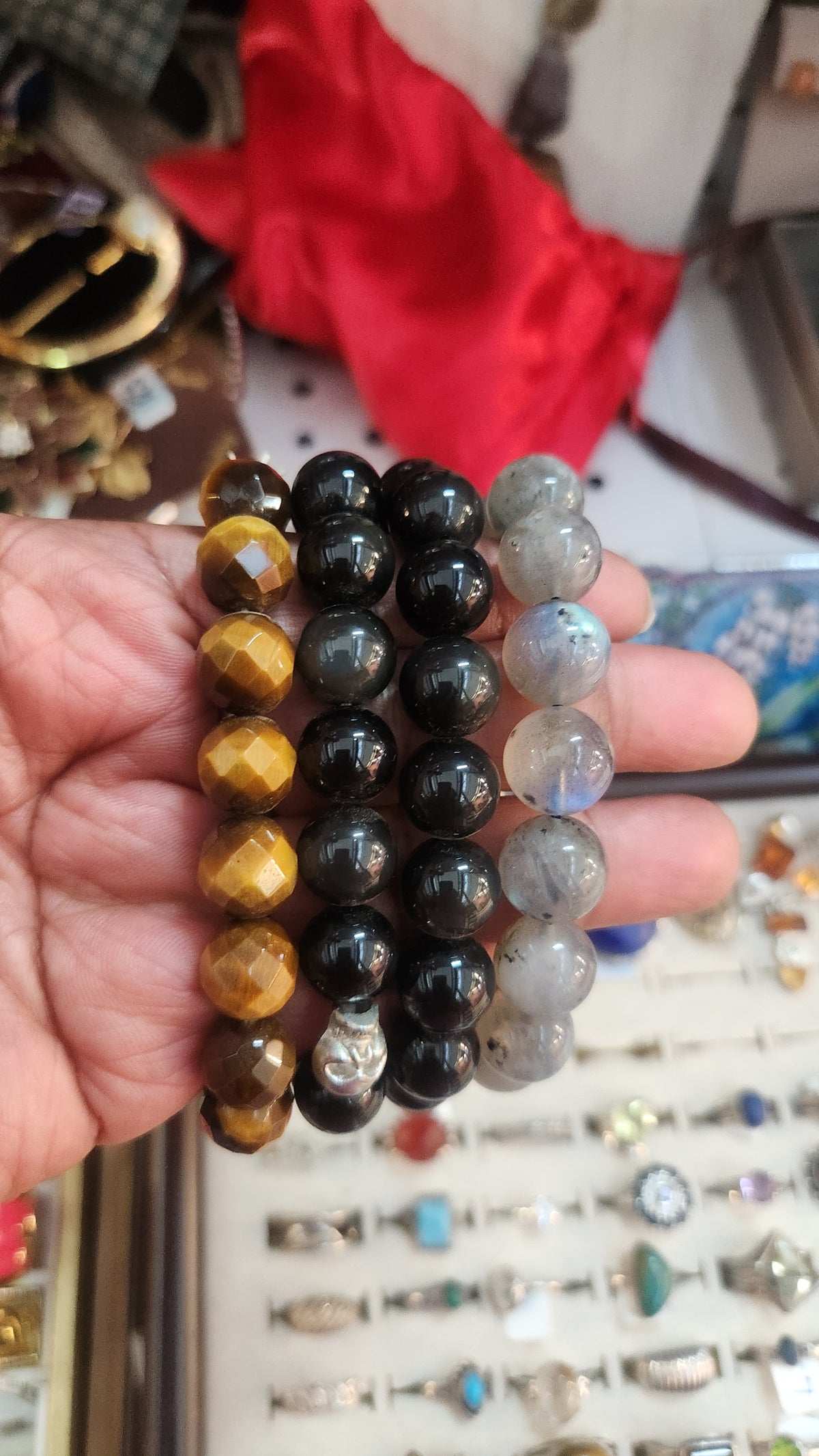Big beads. Various gemstones